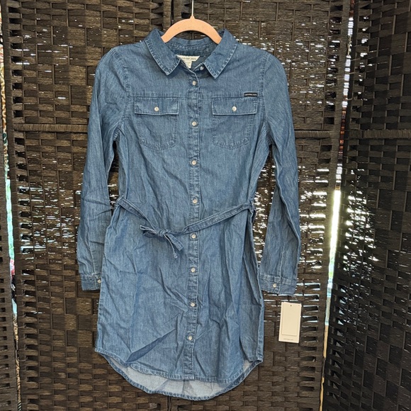 Calvin Klein Other - Calvin Klein Denim Long Sleeve Shirt Dress Kids Size XL 16